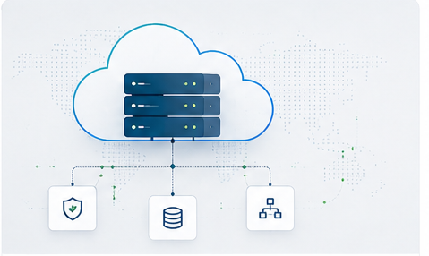 Cloud infrastructure and AWS support visual